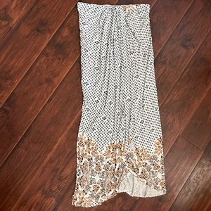Strapless Neutral Patterned Free People Dress